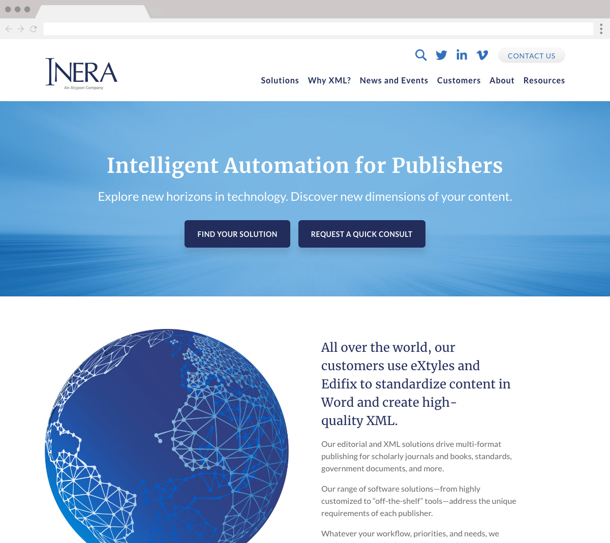Browser screenshot of Inera